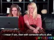 Girlfriends beautiful all-natural lesbians enjoying the taste of wet pussy 3/16