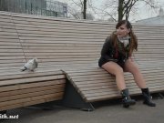 Jeny Smith upskirt no panties pantyhose in public 12/16