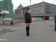 Jeny Smith upskirt no panties pantyhose in public 16/16