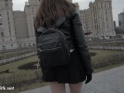 Jeny Smith upskirt no panties pantyhose in public 2/16