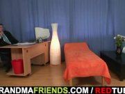 Granny takes two cocks at once 2/16