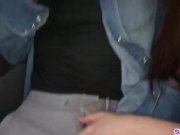 Chinatsu Kurusu spins the dick on the back seat 6/16