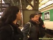 Pickup For Train Threesome orgy 1/16