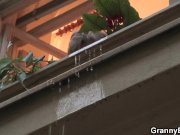 Young guy screwed old granny on the couch 4/16