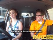Fake Driving School Posh freaky redhead with big tits and ginger bush fucks 3/16