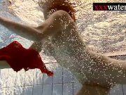 Sexy hot girl swimming in the pool 8/16