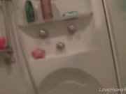 Gorgeous brunette records herself in the bathroom mirror 4/16