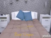 Sexy Rosie loves cumming in her ivory pantyhose with huge vibrator toy 1/16