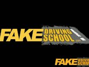 Fake Driving School Sexy strap on fun for new big tits driver 1/16