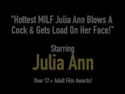 Hottest MILF Julia Ann Blows A Cock & Gets Load On Her Face! 1/16