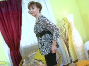 OldNannY Hot Horny Grandma Seductive Striptease 2/16