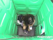 Latina sucking cock in public toliet 12/16