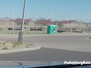 Latina sucking cock in public toliet 3/16