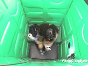 Latina sucking cock in public toliet 9/16