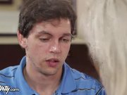 Angry Wife Takes it Out on Stepsons Cock 4/16