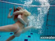 Milana and Katrin strip eachother underwater 4/16
