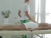 Horny Russian Teen grabs dick of her masseuse and Gets Fucked! 9/16