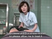 Subtitles CFNM Japanese female doctor handjob 4/16
