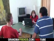 Bossy woman takes two cocks at once 4/16