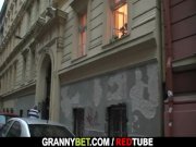 He drills her shaved old snatch 6/16