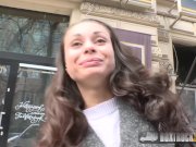 Box Truck Sex - Brunette gets a massage on her perky ass in public 1/16