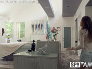 SpyFam Sneaky step sister Charity Crawford slithers into step brothers bed 2/16