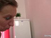 Hairy pussy granny masseuse sucks and rides cock 12/16