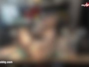 My Dirty Hobby - Sexy goth chick masturbates in workshop 13/16