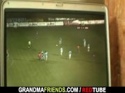 Old whore is filled with two dicks 1/16