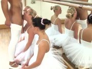 3 slutty ballerinas end up sucking and fucking the instructor 5/16