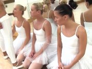 3 slutty ballerinas end up sucking and fucking the instructor 8/16