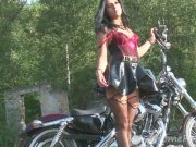 Filthy girl delights in being completely naked 7/16