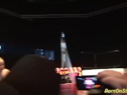 threesome sex show on public stage 14/16