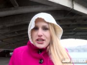 Hot Angel Wicky uses Two Vibrators on Miky Love in Public 1/16