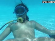 Candy being licked underwater 2/16