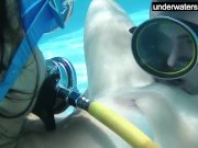 Candy being licked underwater 8/16