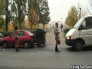 Old granny prostitute takes it from behind 1/16