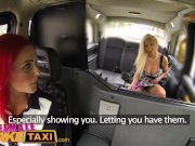 Female Fake Taxi Pussy licking and dildo fucking orgasms with redheads toys 5/16