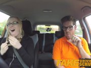 Fake Driving School Sexy redhead lusts after instructors big cock 1/16