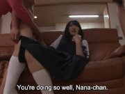 Subtitles Japanese mom CFNM party for shy daughter 13/16