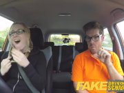 Fake Driving School Barbie earns her pass with a huge facial 1/16