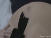 Beautiful blonde in black lingerie records herself 7/16