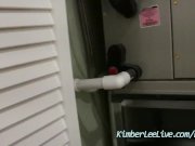 Slutty Wife Kimber Lee Blows The AC Repair Man for Facial! 3/16