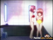 Two young lesbian girls play in the shower - Hentaixxx
