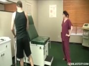 Teen nurse jacks off a dick 1/16