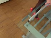 The Sensual Kira Queen gives a perfect Footjob in Stockings 4/16