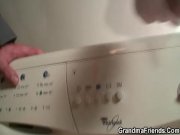 Old grandma spreads legs for two repairmen 7/16