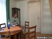 Granny jumps on son in law's cock 3/16