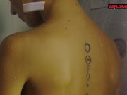 Rounded ass Nicole in the shower 12/16