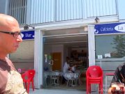 Busty Brunette Is Taken For A Ride Outdoors 1/16